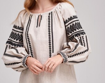 Women's Vyshyvanka "Khmelnychchyna" - Modern Ukrainian Blouse, Handmade in Ukraine