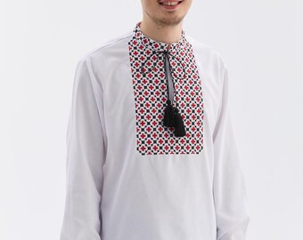 Men's Vyshyvanka "Bandera" - Traditional Ukrainian Embroidered Shirt, Perfect Gift for Him, Made in Ukraine