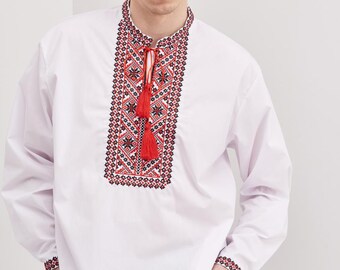 Men's Vyshyvanka "Marko" - Traditional Ukrainian Embroidered Shirt for Men, Perfect Gift for Any Occasion, Made in Ukraine