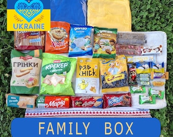 Ukrainian Snack Box Family Edition with Sweet and Salty Treats – Authentic Snacks from Ukraine Gift for Birthdays Holidays Sharing