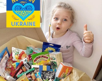 Handpicked Ukrainian Christmas Snack Box | Holiday Gift of Authentic Ukraine Sweets & Treats | Mystery Candy Box by Ukrainian Seller