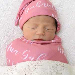 Personalized Swaddle Blanket | Optional Bundle | Newborn Coming Home Outfit | Baby Name Announcement | Baby Shower Gift