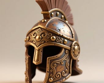 Spartan Warrior Helmet STL 3D Model – Ancient Greek Armor – Printable Helmet Digital File