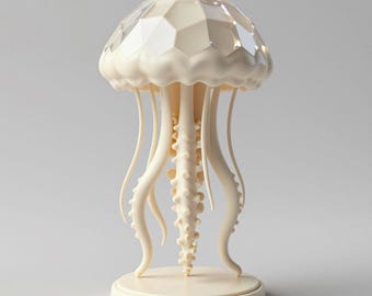Jellyfish STL File – Fantasy Ocean Creature Sculpture – 3D Printable Decorative Sea Statue