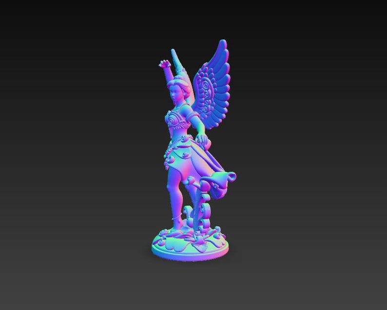 Angel Statue STL File – Winged Fairy Goddess Sculpture – One Piece 3D ...