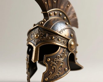 Roman Gladiator Helmet STL – 3D Printable Spartan Armor (Digital File)