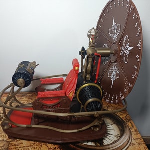 The time machine, 1960, rotating well version,Time Travel,back to future,led version time machine with engine,rotating motor