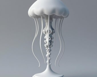 Minimal Jellyfish Statue STL File – Modern Ocean Sculpture – One Piece 3D Print