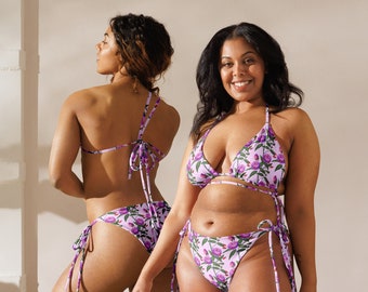 Modisches zweiteiliges Bikini-Set für sommerliche Strandtage. Eleganter zweiteiliger Bikini-Badeanzug: Ihr neuer Badeanzug