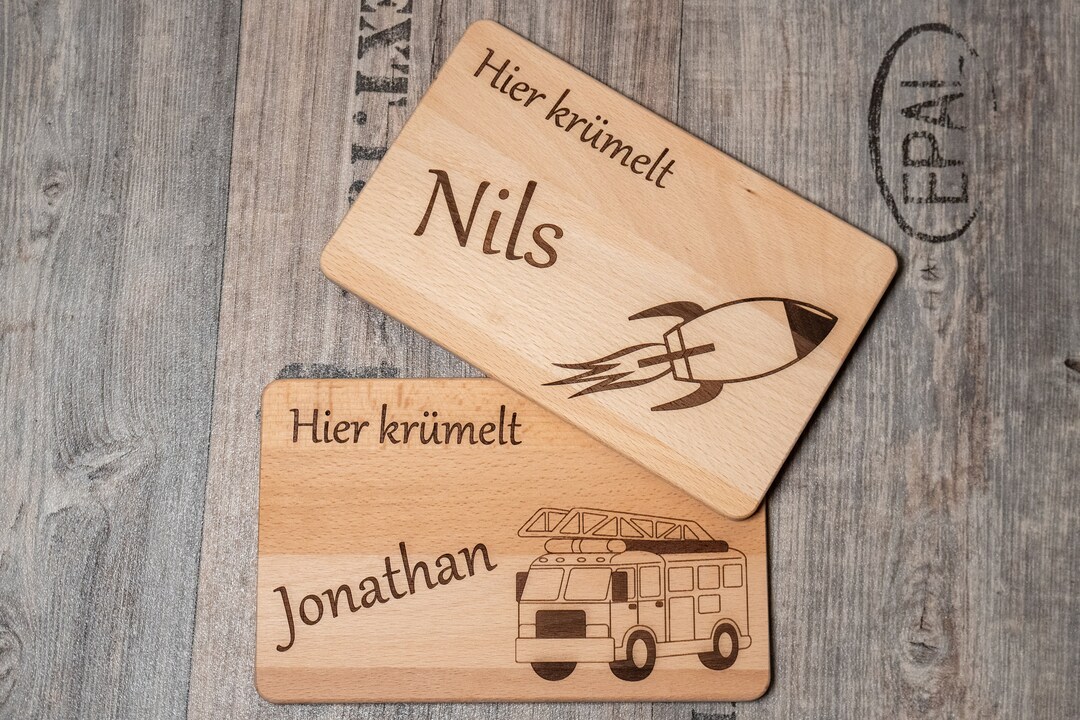 Vesper Board, Snack Board Personalized With Desired Text or Name, Motif