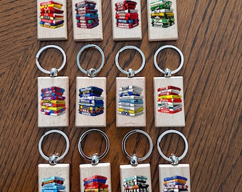 Football Shirt Stack - Shirts Geschichte - Retro Kits - Schlüsselanhänger aus Holz -