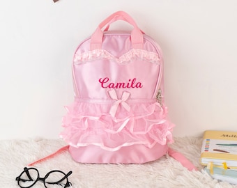 Personalized Ballet Backpack for Little Girls, Custom Kids Dance Bag Gift, Gymnastics Tutu Bag