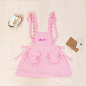 Apron for Kids, Children Apron, Cute Chef Apron, Aprons For Kids With Embroidery, Personalized Toddlers Apron, Child Aprons, Kitchen Apron