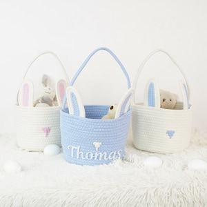 Personalized Easter Basket, Bunny Baskets for Kids, Baby Gift Basket, Baby Gift, Baby Shower Gift Basket, Boys Girls Easter Gifts