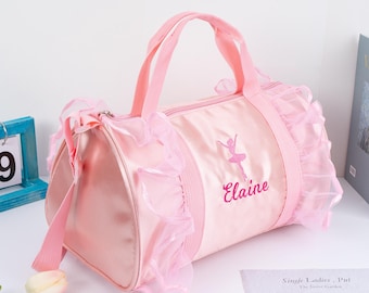 Ballet Bag for Girl, Personalized Dance Duffle, Small Kids Overnight bag, Christmas Gift