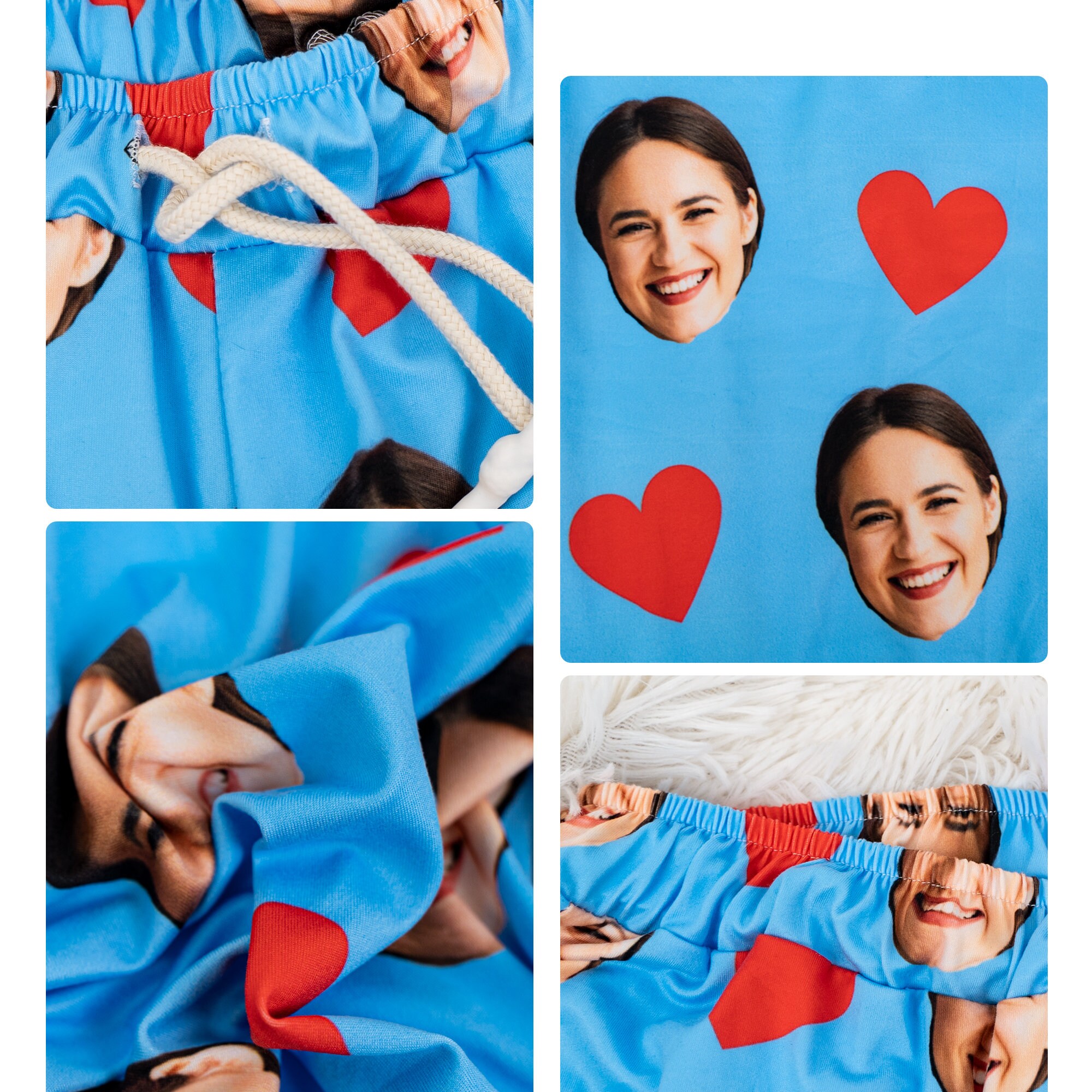 Personalized Pajama Pants With Face, Custom Portrait Pajama Pants Name