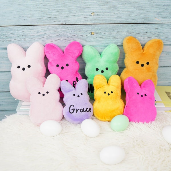 Personalized Peeps, Peeps plush, Easter Peeps Bunny Plush, Customized Peep Bunny, Colored Bunny, Baby Gift, Plush Rabbit, Stuffed Animal