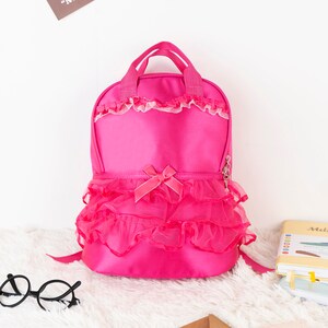 Personalized Ballet Backpack for Little Girls, Custom Kids Dance Bag Gift, Gymnastics Tutu Bag Rose