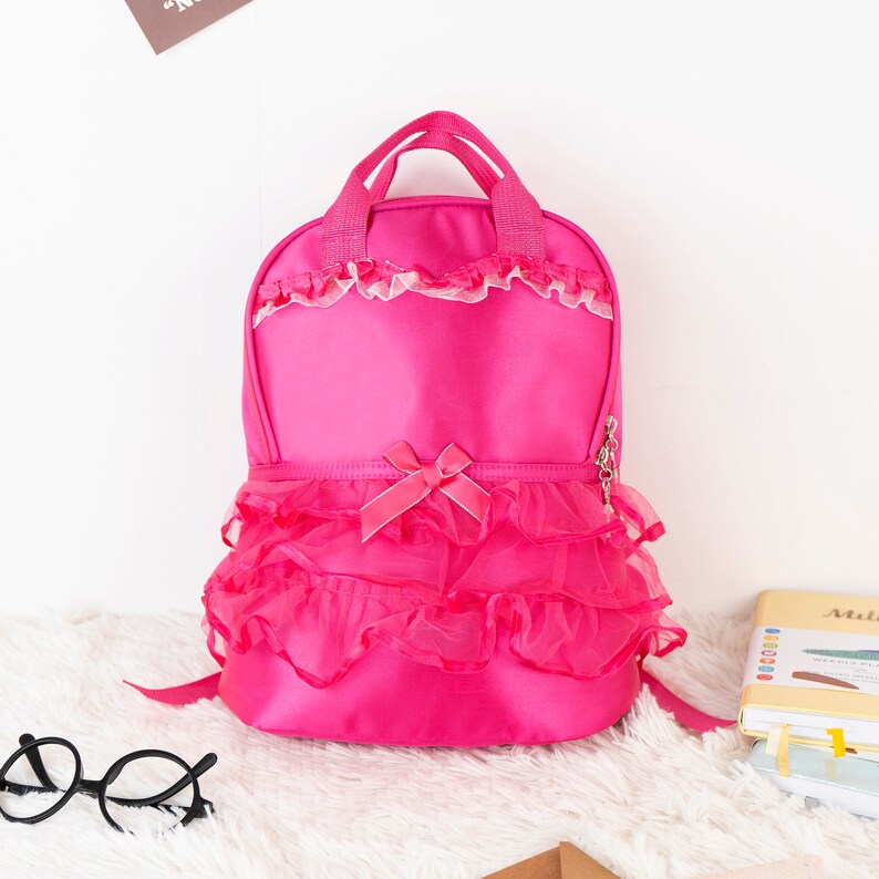 Personalized Ballet Backpack for Little Girls, Custom Kids Dance Bag Gift, Gymnastics Tutu Bag Rose