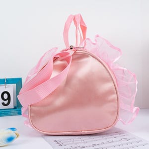 Ballet Bag for Girl, Personalized Dance Duffle, Small Kids Overnight bag, Christmas Gift image 10