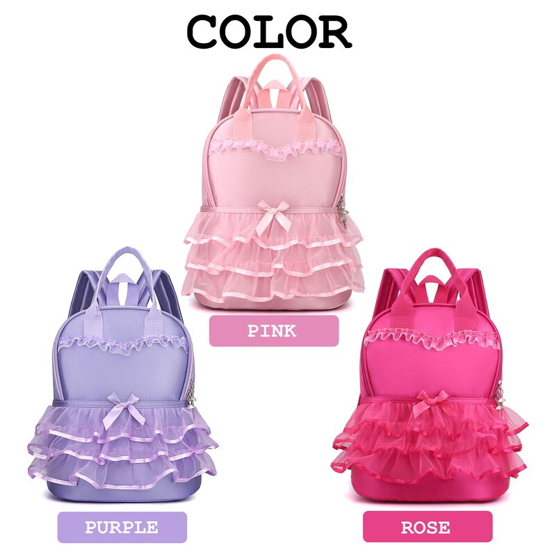 Personalized Ballet Backpack for Little Girls, Custom Kids Dance Bag Gift, Gymnastics Tutu Bag bild 5