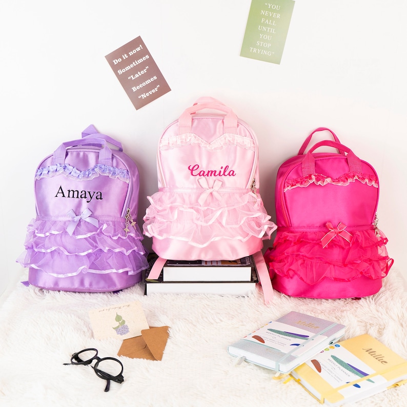 Personalized Ballet Backpack for Little Girls, Custom Kids Dance Bag Gift, Gymnastics Tutu Bag bild 10
