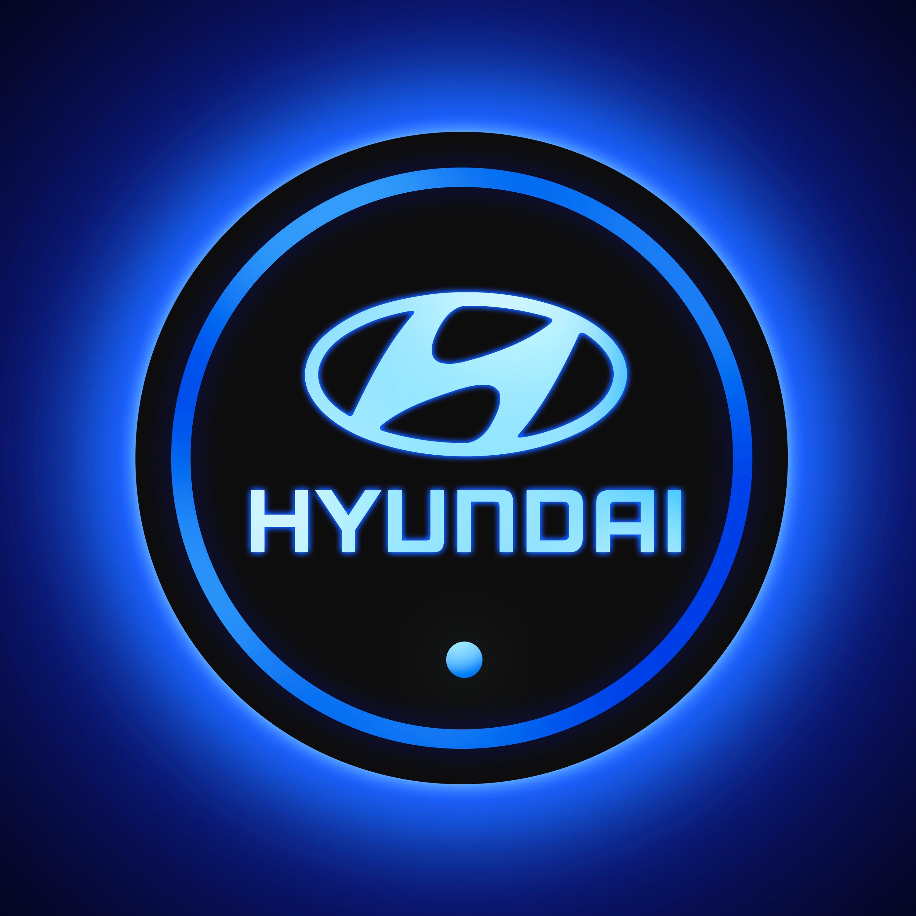 2 Stück LED Auto Getränkehalter Lichter für Hyundai Liebhaber - .de