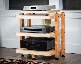 ECHELON II Audio Rack - Maple Shelves & Cherry Legs