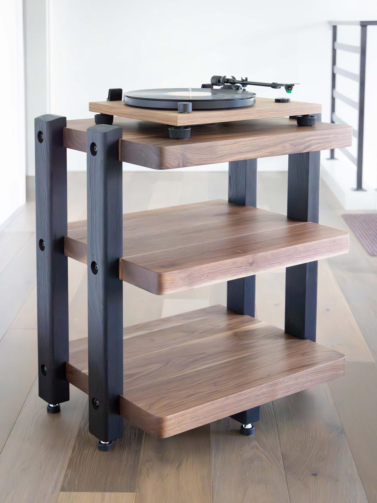 ECHELON II Audio Rack – Walnut Shelves & Black Ash Legs - Etsy