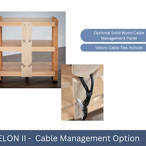 ECHELON II Audio Rack Cherry Shelves & Walnut Legs image 9