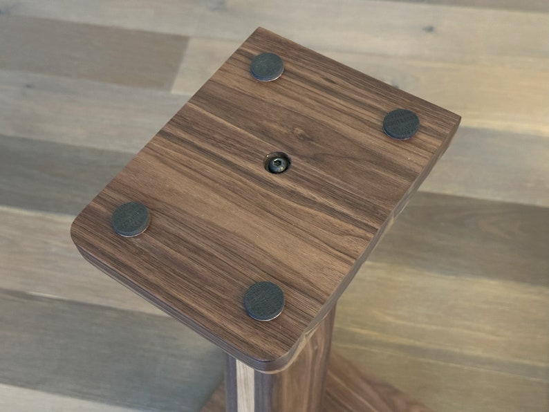 STRATUS Hardwood Walnut Speaker Stands 2. Hand-picked Natural Wood Premium Quality image 7