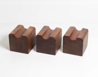 Solid Hardwood Walnut Cable Risers - Set of 3