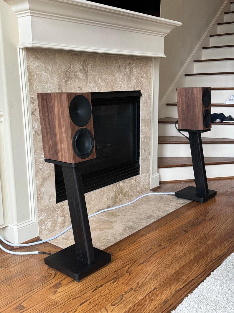 STRATUS Hardwood Black Ash Speaker Stands 2 image 7