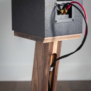 STRATUS Hardwood Walnut Speaker Stands 2. Hand-picked Natural Wood Premium Quality image 6