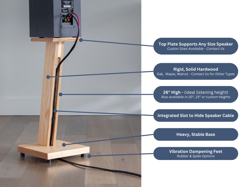 STRATUS Hardwood Black Ash Speaker Stands 2 image 8