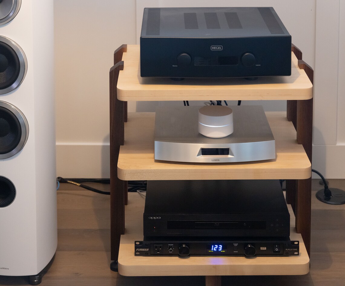 Hifi Audio Rack for Audiophiles 3 Shelf Rack Maple Etsy Canada