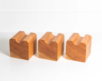 Solid Hardwood Cherry Cable Risers - Set of 3