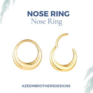 16G Hammered Moon Clicker Hoop Septum Ring Titanium Nose Ring Septum Piercing Cartilage Gold Silver Daith Hoop Helix Hoop Hinged S24-35