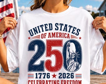 Amerika 250 Jahre Freiheit PNG, USA 250-jähriges Jubiläum 1776-2026 Shirt Design, Retro Americana Patriotic PNG, 4. Juli Sublimationsshirt