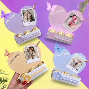 Personalisierte Mama Geschenkbox – DIY Schokolade & Süßigkeiten | Editierbare Canva Vorlage | Muttertag Party Favor | Sofortiger Download