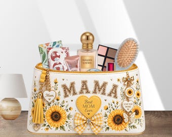 Mallpaket för lyxig sminkväska, illusionsdesign för sminkväska, mall för DIY-pappersväska, PNG-studiofiler, utskrivbar dragkedja