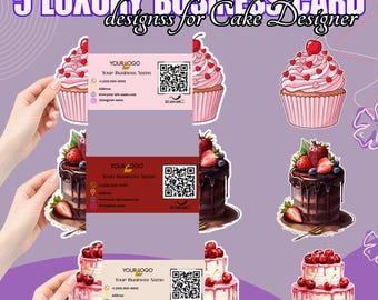 5 Biglietti da visita pop-up con codice QR / Modello di biglietto da visita pieghevole 3D interattivo / Biglietto da visita stampabile per piccole aziende