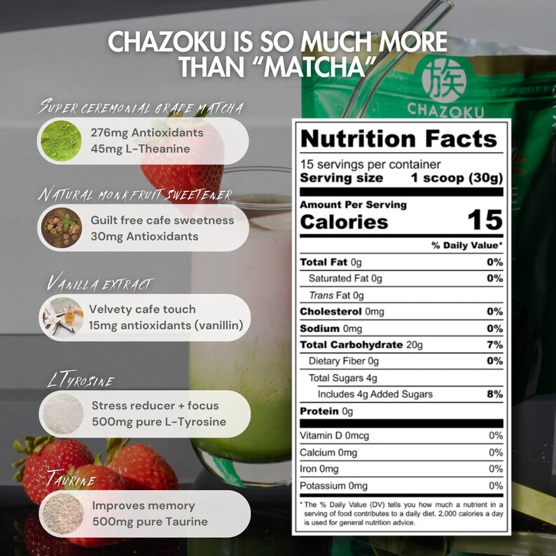 Premium Matcha Latte Energy Drink Powder Award Winning Ceremonial Grade