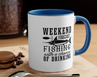Fiskekaffemugg, fiske, rolig fiskemugg, fiskepresent, fiskarpresent, fiskarkaffemugg, fisk, present till pappa, present till honom
