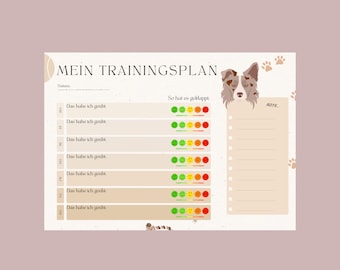Trainingsplan Hunde, Trainingsplan Hund, Hunde-Trainingsplan, Digitaler Trainingsplan Hund, Hundetraining, Hundetrainingsplaner, Collie