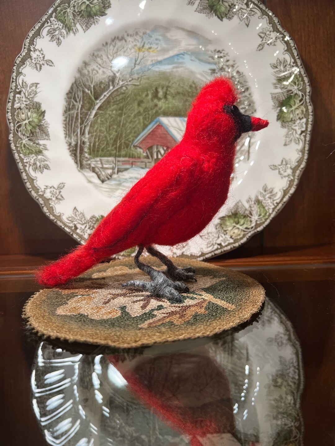 Handmade Felted Cardinal Gift for Bird Lover Needle Felted Etsy