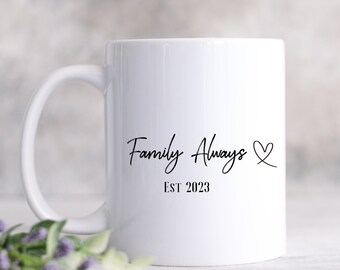 Valentinstag Familie immer Becher Geschenk für die ganze Familie Kaffeetasse herzerwärmende einzigartige Familien-Geschenk Kaffeetasse