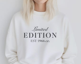 60th Birthday Sweatshirt * Limited Edition 1966 * 60 Years Sweatshirt * 60th Birthday Gift * 1966 Sweatshirt * Born in 1966 Gift
