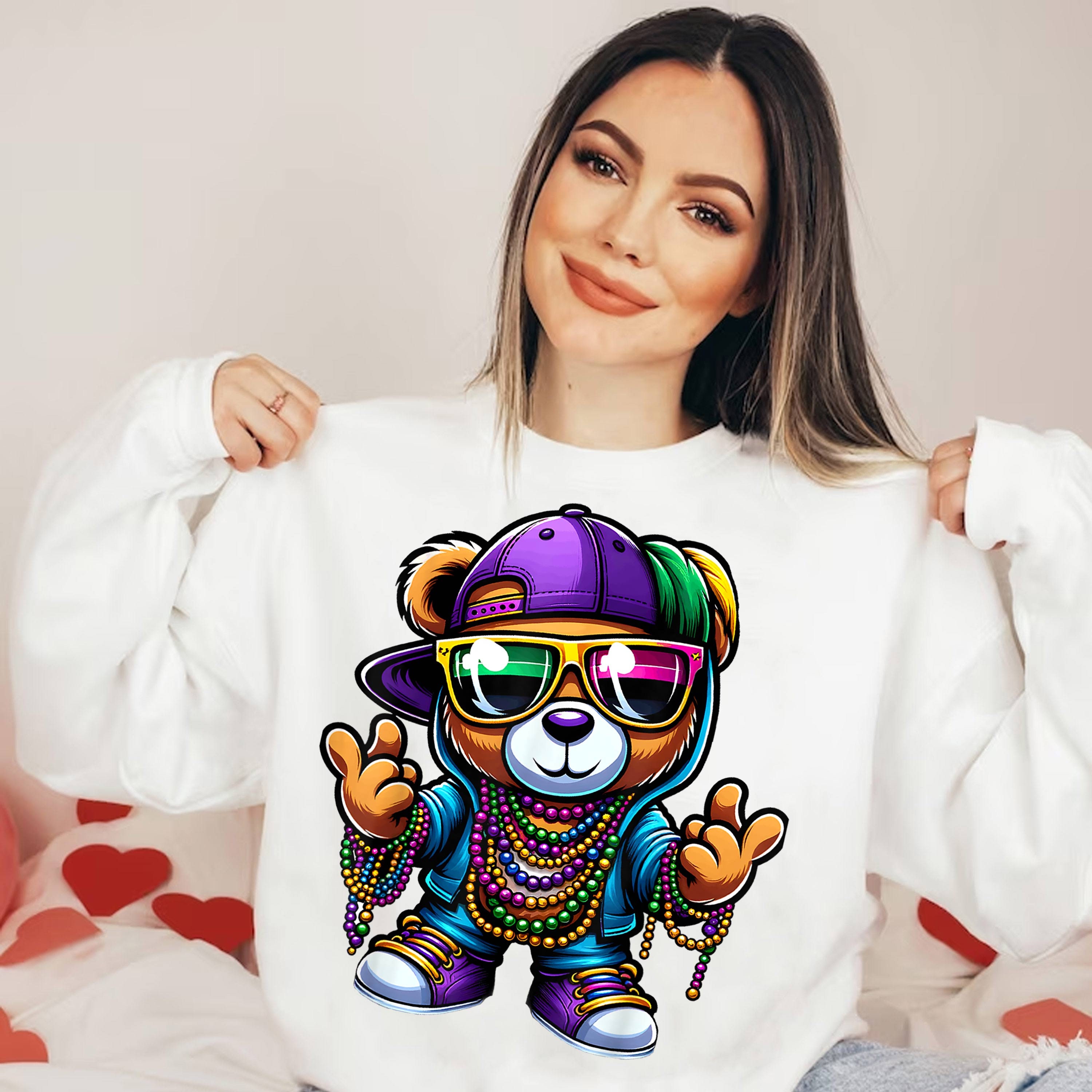mardi gras teddy bear painting