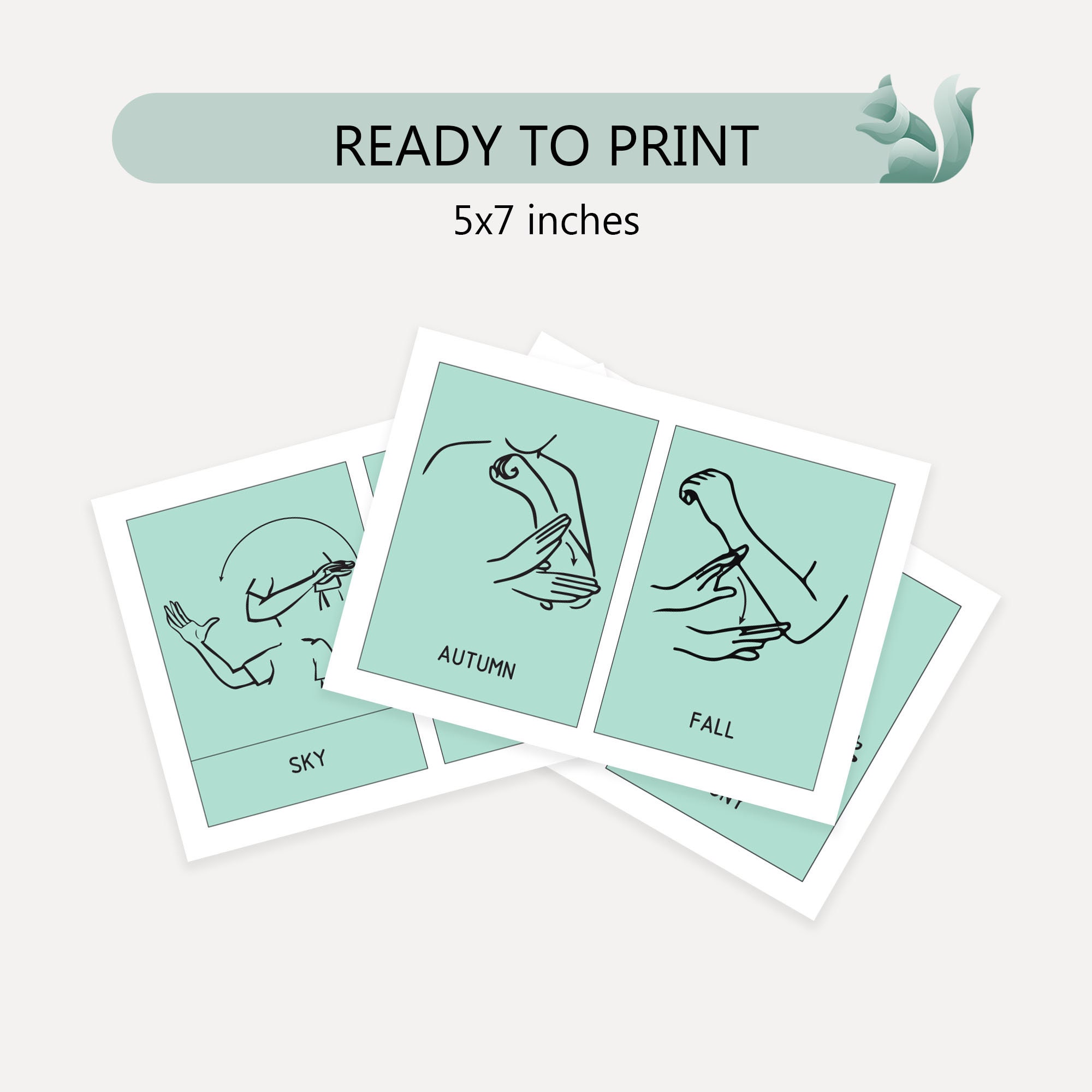ASL WEATHER & SEASONS Flashcards, Baby Sign Language Weather Flashcards ...